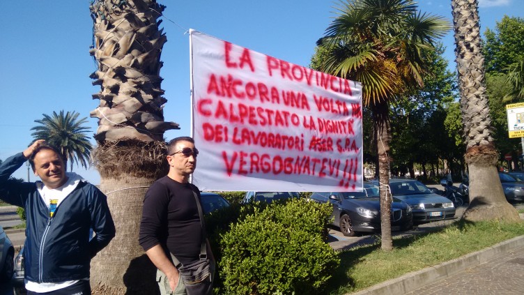 Aser, protesta a Palazzo Sant’Agostino - aSalerno.it