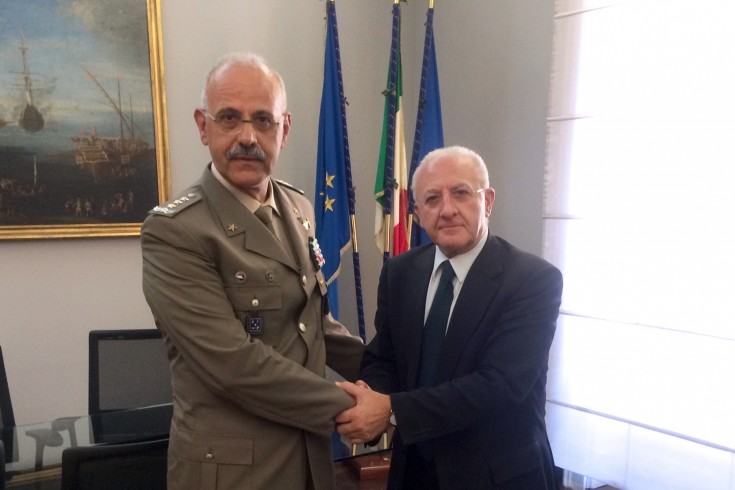 Incontro istituzionale di De Luca con il Generale De Leverano - aSalerno.it