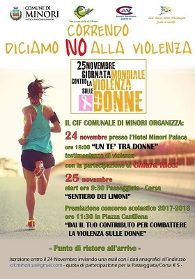 “No alla violenza sulle donne”, insieme Cif di Minori e Centro Costa d’Amalfi - aSalerno.it