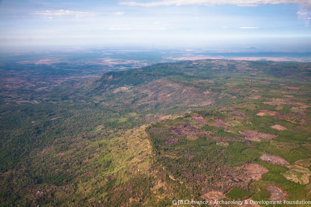 aerial picture of the Kulen plateau, credit JB Chevance_Archaeology and Development Foundation, ADF Kulen