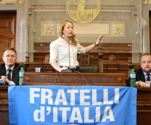 26 03 2015 Camera di Commercio Convention del segretario di Fratelli d'Italia Giorgia Meloni