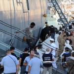 22/06/2015  Salerno Molo Manfredi Sbarco Migranti dalla nave tedesca Holstein.