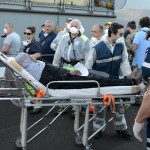 22/06/2015  Salerno Molo Manfredi Sbarco Migranti dalla nave tedesca Holstein.