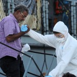 22/06/2015  Salerno Molo Manfredi Sbarco Migranti dalla nave tedesca Holstein.