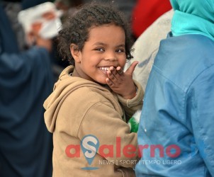 Salerno Molo Manfredi. Sbarco di 545 migranti provenienti dall'Africa.