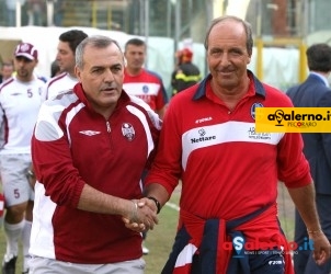 sal : Salernitana - Pisa campionato serie B tim 2008-09. Nella foto castori e ventura (Foto Tanopress)