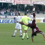 Salernitana - Perugia campionato serie C1 nella foto l'esultanza di ferraro dopo il gol del 1-0 (Foto Tanopress)