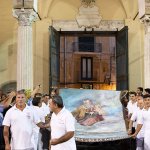 SAL - 21 08 2017 Salerno Duomo. Alzata del panno di San Matteo. Foto Tanopress