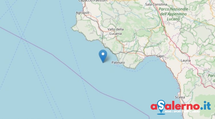 Terremoto a 10 km di profondità in mare, poco distante dalla costa di Palinuro - aSalerno.it