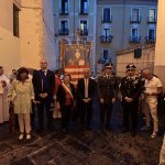 SAL - 21 08 2018 Salerno Duomo. Alzata del panno di San Matteo. Foto Tanopress