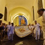 SAL - 21 08 2018 Salerno Duomo. Alzata del panno di San Matteo. Foto Tanopress