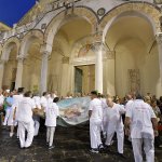 SAL - 21 08 2018 Salerno Duomo. Alzata del panno di San Matteo. Foto Tanopress