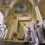 SAL - 21 08 2018 Salerno Duomo. Alzata del panno di San Matteo. Foto Tanopress