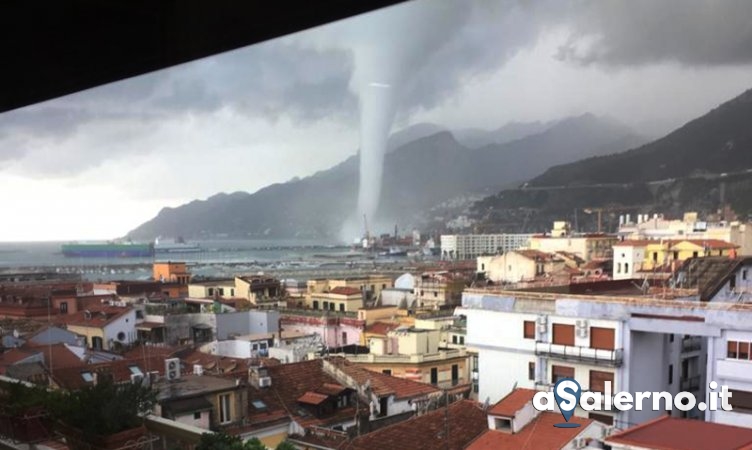 Tromba marina a Salerno – LE FOTO - aSalerno.it