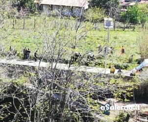 La zona dove è stato trovato il cadavere. Nel rione Regina Pacis a Mercato San Severino.