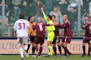 Sal : salernitana-Cittadella Campionato Serie B 2008/09 nella foto l'espulsione di pinna Foto Tanopress
