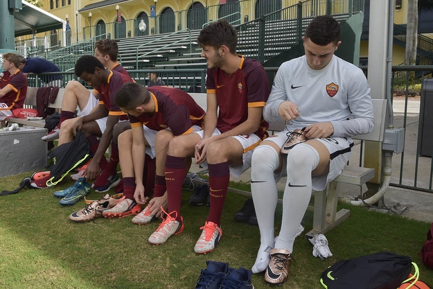 Diallo (a sinistra) negli USA con la Roma © asroma.it 