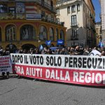 Covid ; protesta degli imprenditori e no dad