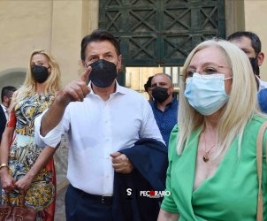 sal - 19 08 2021 Salerno. Giuseppe Conte in visita a Salerno