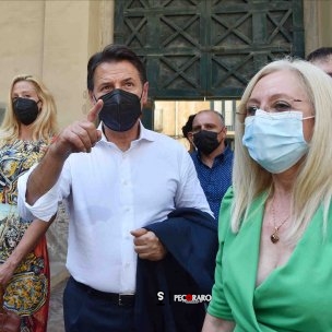 sal - 19 08 2021 Salerno. Giuseppe Conte in visita a Salerno