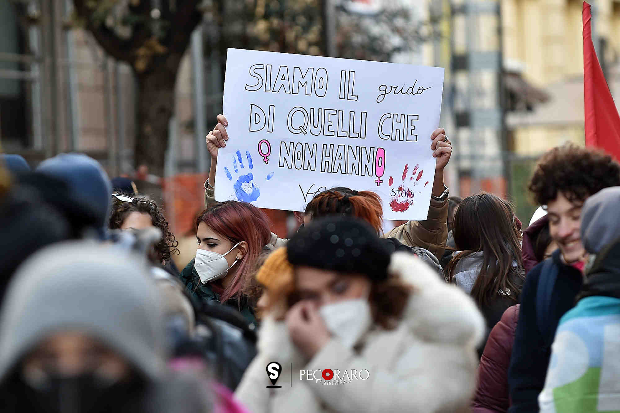 SAL - 08 03 2022 Salerno. Corteo contro la violenza sulle donne. Foto Tanopress