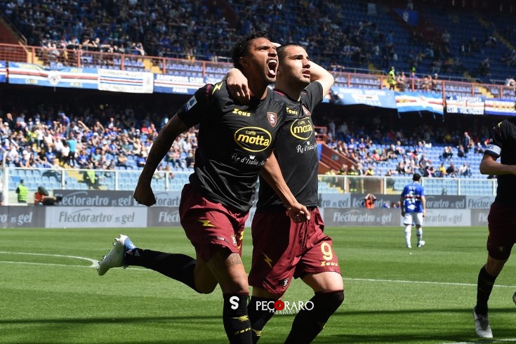 Salernitana pungente, 1 a 2 sulla Samp (pt) - aSalerno.it