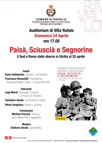 Ravello crocevia della storia d’Italia: 24 aprile si presenta il libro “Paisà, sciuscià e segnorine” - aSalerno.it