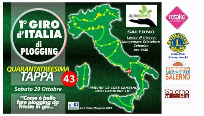 Raccolta rifiuti passeggiando, tappa del Giro d’Italia Plogging 2022 a Salerno - aSalerno.it