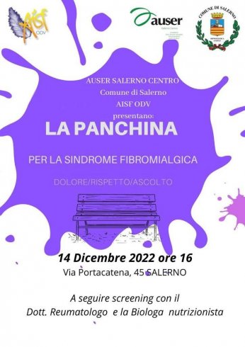 Una panchina viola a Salerno, voce per la sindrome fibromialgica - aSalerno.it