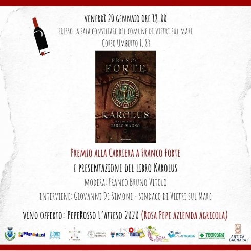 “DiVini Libri”, premio alla carriera al bestseller Franco Forte - aSalerno.it