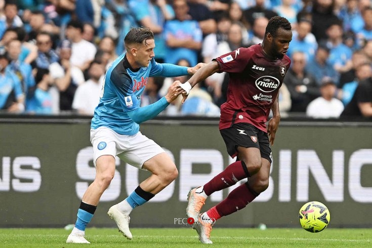 Salernitana, il tiro a giro di Dia punisce il Napoli (1-1) - aSalerno.it