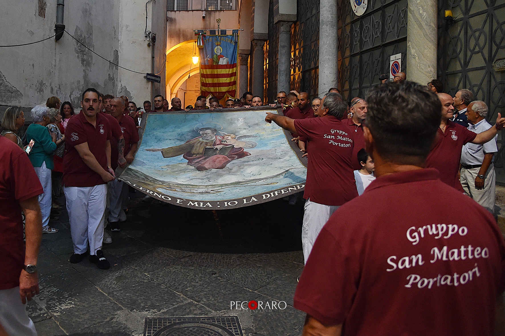 SAL - 21 08 2023 Salerno. Alzata del panno di San Matteo. Foto Tanopress