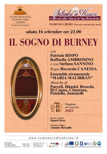 Settembre un musica ospita “Il sogno di Burney” - aSalerno.it