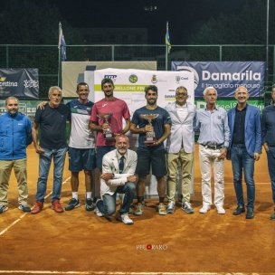 Il tennista Federico Campana al termine della finale al Social Tennis Club di Cava