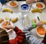 Scuola Marie Curie la mensa scolastica con il pranzo di Milano Ristorazione